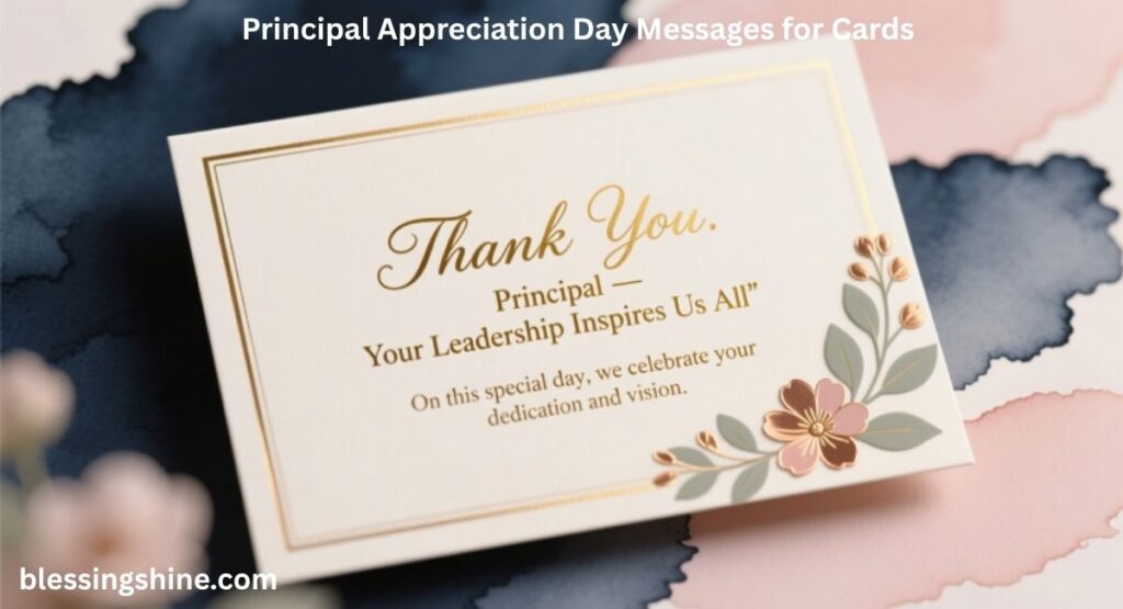 Principal Appreciation Day Messages for Cards